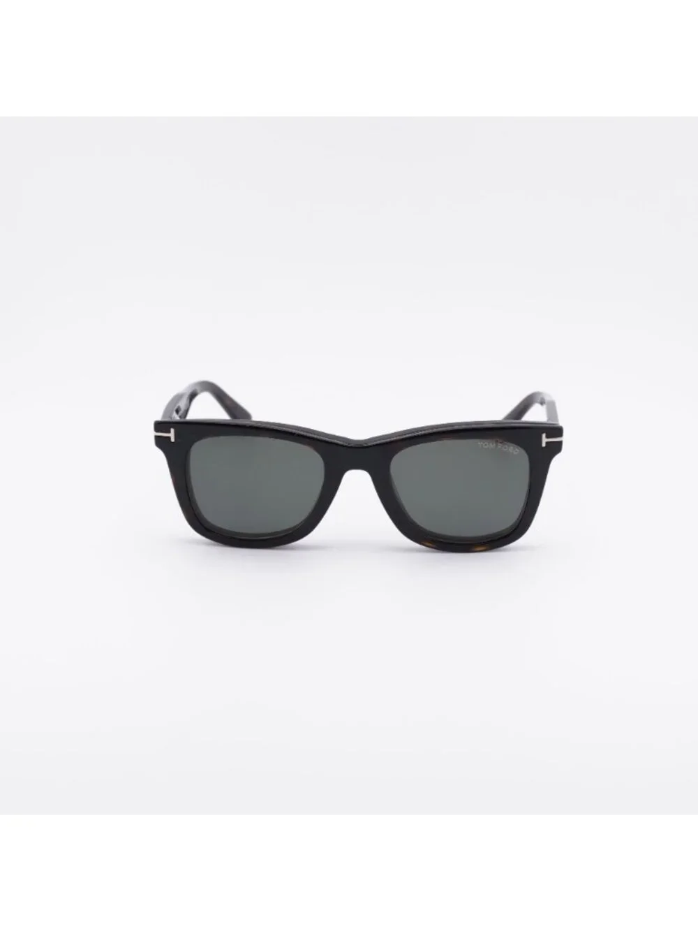 Tom Ford FT5970-B 052 Eyeglasses Havana 50mm Square Frame, Clip-On Creen